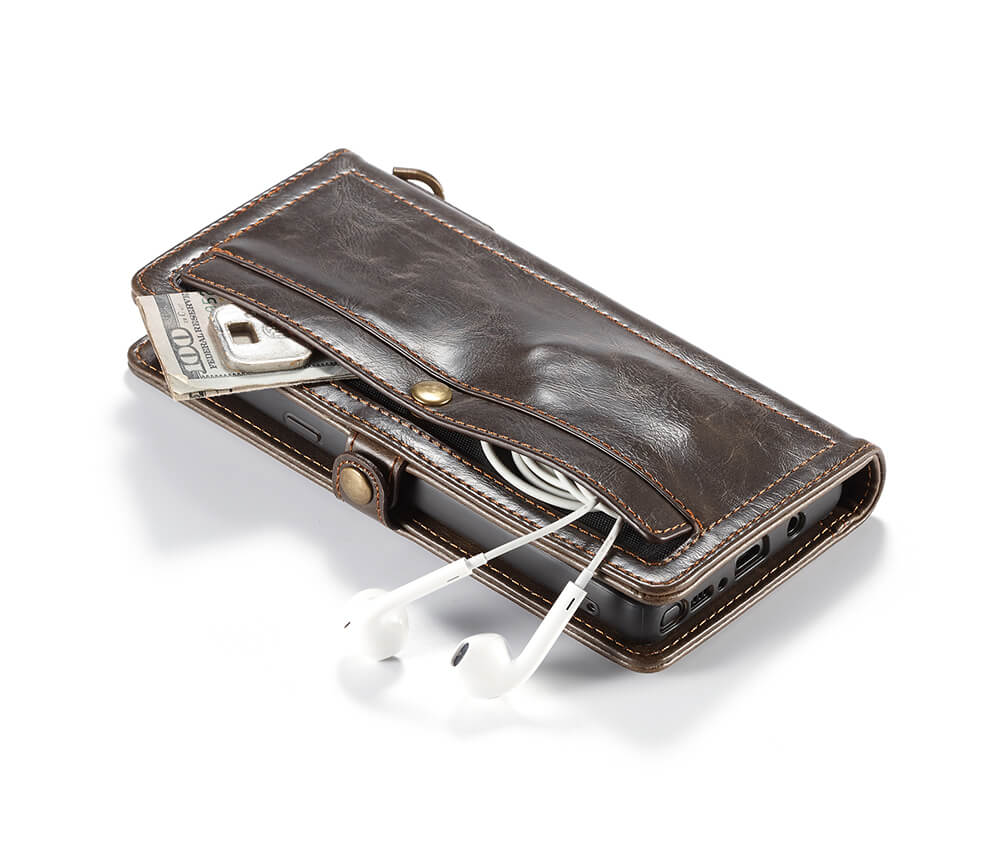 NOTE 9 DETACHABLE RETRO LEATHER WALLET CASE - BLACK#Colour_Brown