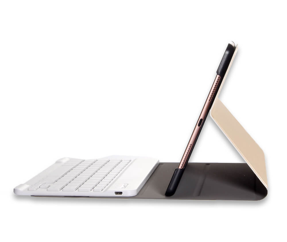 FOLIO BLUETOOTH CASE + KEYBOARD for iPad 9.7 2017 & iPad 9.7 2018#Colour_Gold