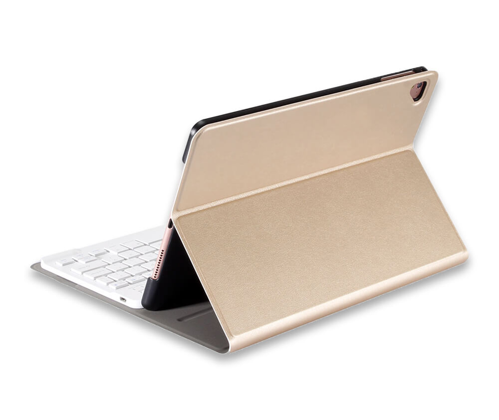 FOLIO BLUETOOTH CASE + KEYBOARD for iPad 9.7 2017 & iPad 9.7 2018#Colour_Gold