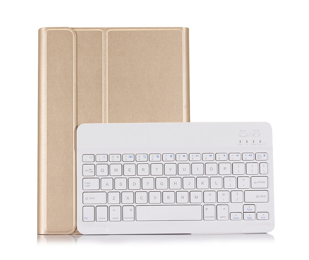 FOLIO BLUETOOTH CASE + KEYBOARD for iPad 9.7 2017 & iPad 9.7 2018#Colour_Gold