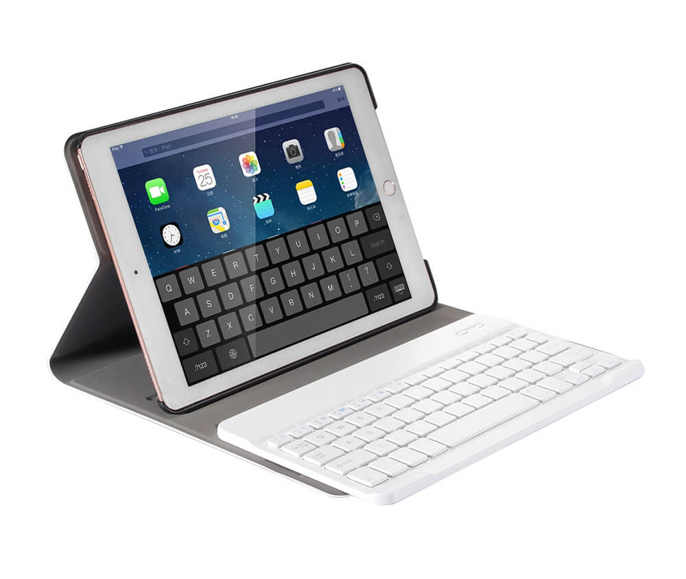 FOLIO BLUETOOTH CASE + KEYBOARD for iPad 9.7 2017 & iPad 9.7 2018#Colour_Rose Pink