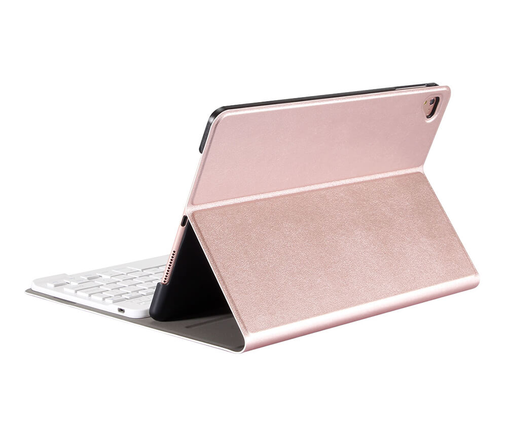 FOLIO BLUETOOTH CASE + KEYBOARD for iPad 9.7 2017 & iPad 9.7 2018#Colour_Rose Pink