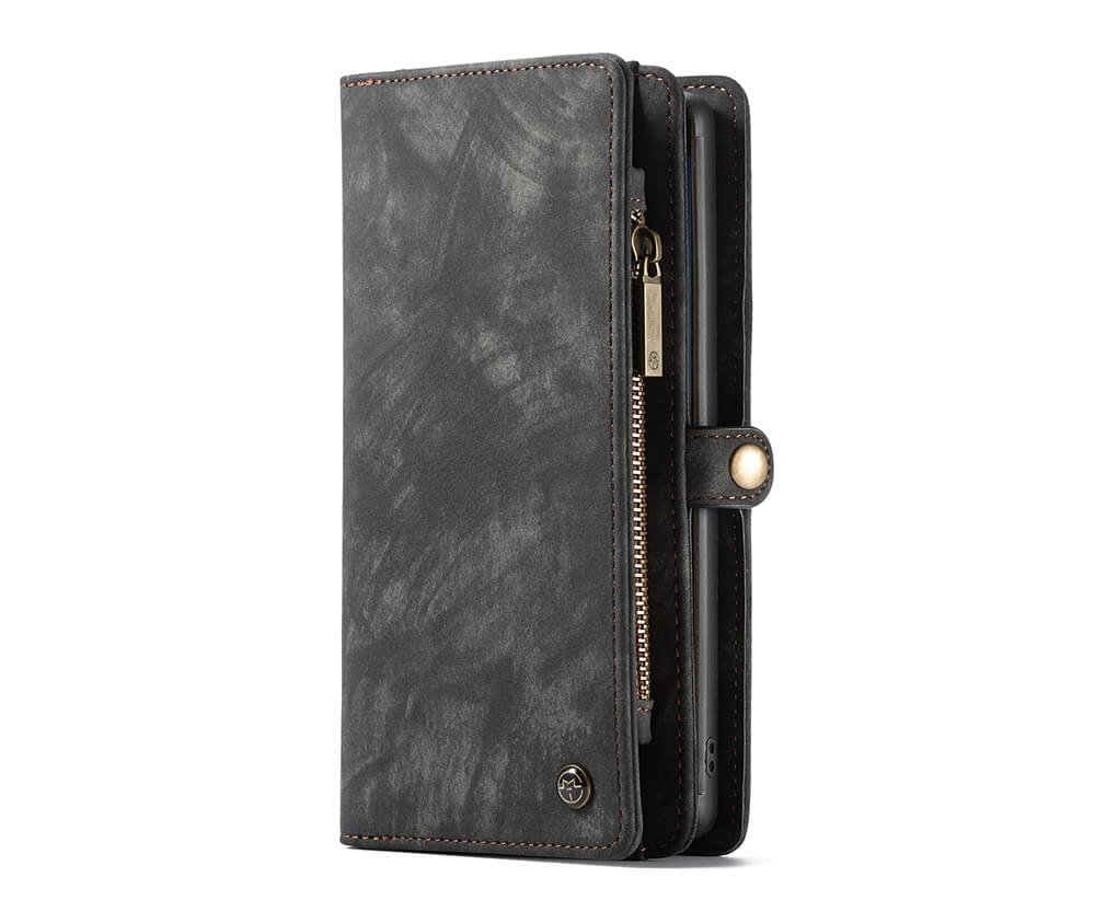 2IN1 DETACHABLE SUEDE WALLET for Galaxy Note 10+#Colour_Black