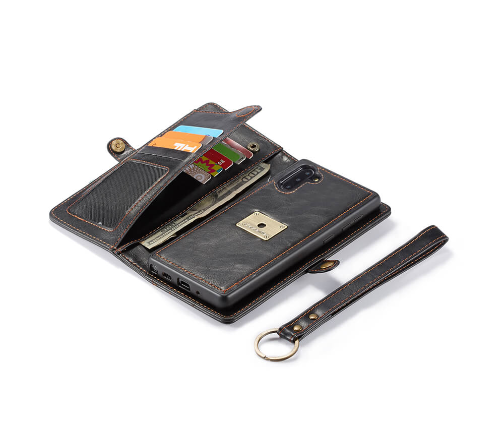 2IN1 DETACHABLE LEATHER WALLET for Galaxy Note 10+#Colour_Black