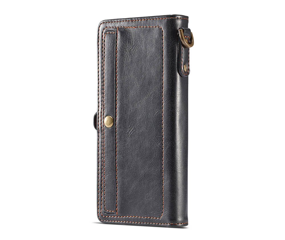 2IN1 DETACHABLE LEATHER WALLET for Galaxy Note 10+#Colour_Black