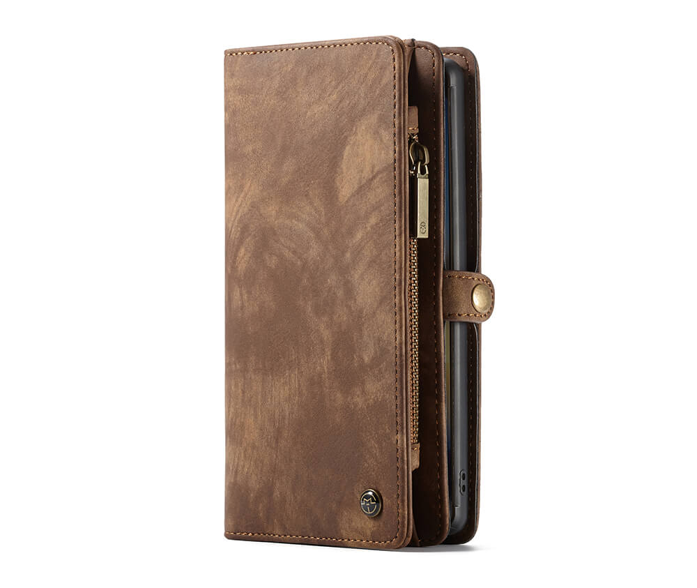 2IN1 DETACHABLE SUEDE WALLET for Galaxy Note 10+#Colour_Brown