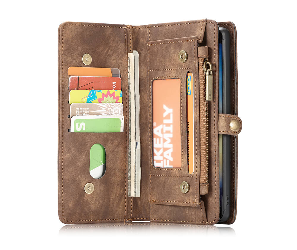 2IN1 DETACHABLE SUEDE WALLET for Galaxy Note 10+#Colour_Brown