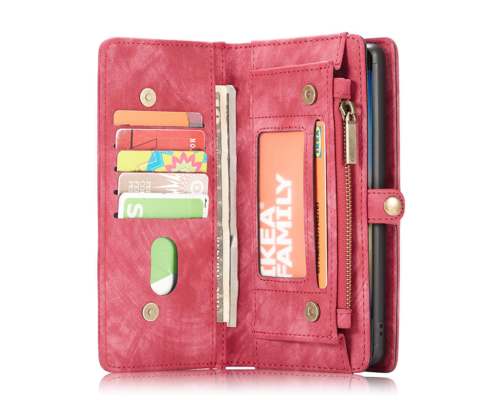 2IN1 DETACHABLE SUEDE WALLET for Galaxy Note 10+#Colour_Red