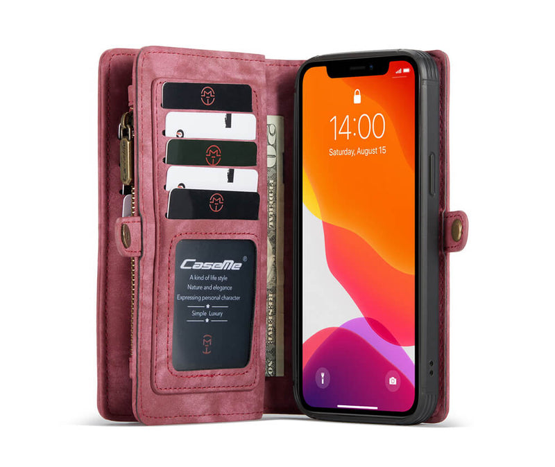 2-in-1 Detachable Suede Leather Wallet for iPhone 12 & 12 Pro