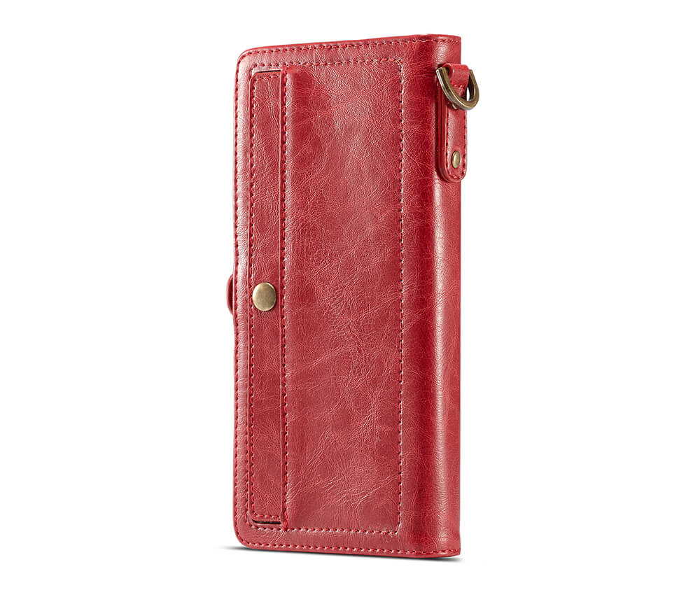 2IN1 DETACHABLE LEATHER WALLET for Galaxy Note 10+#Colour_Red