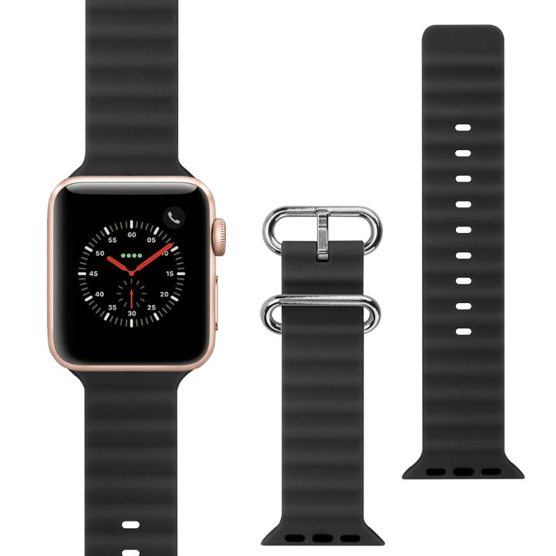 Silicon Watch Band w/ Double Buckle