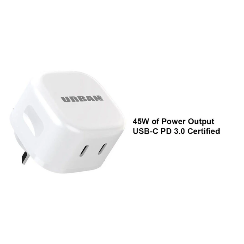 Urban 45W PD+PPS+GaN Dual AC Charger