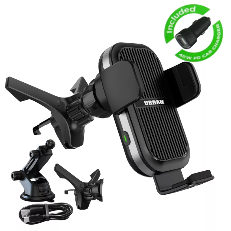 Urban Wireless Charging Car Mount w/ Auto Sensor