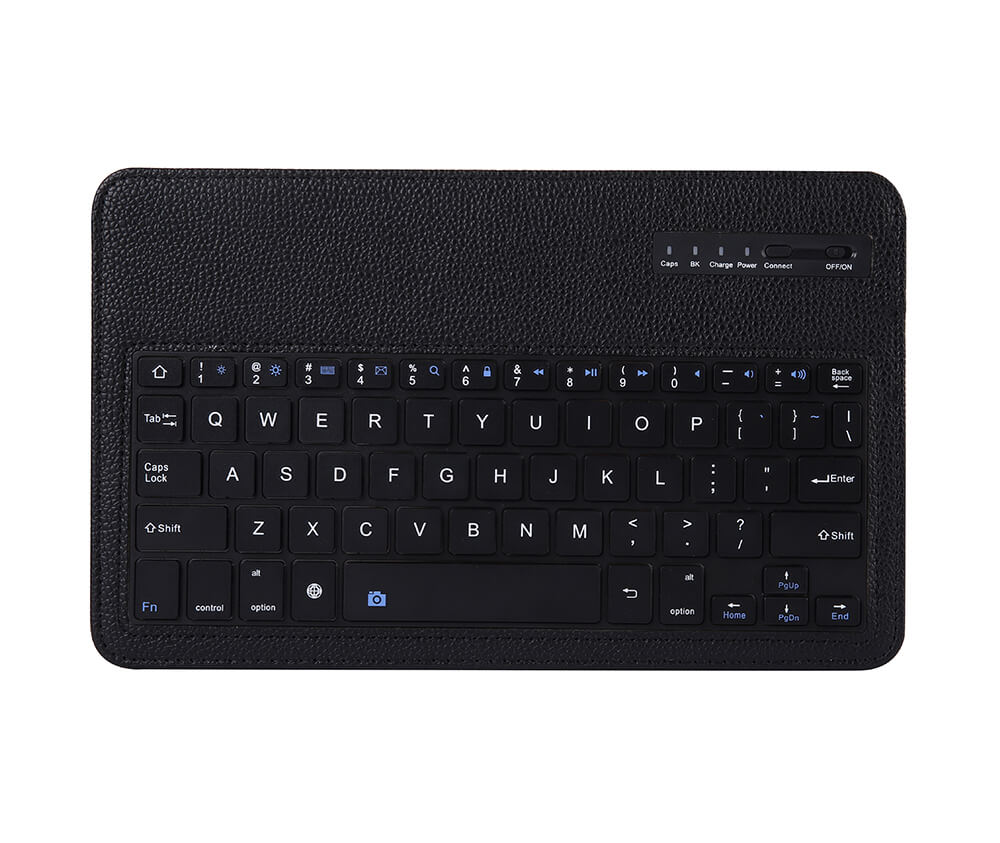 LITCHI LEATHER BLUETOOTH CASE + KEYBOARD for Galaxy Tab A 10.5#Colour_Black