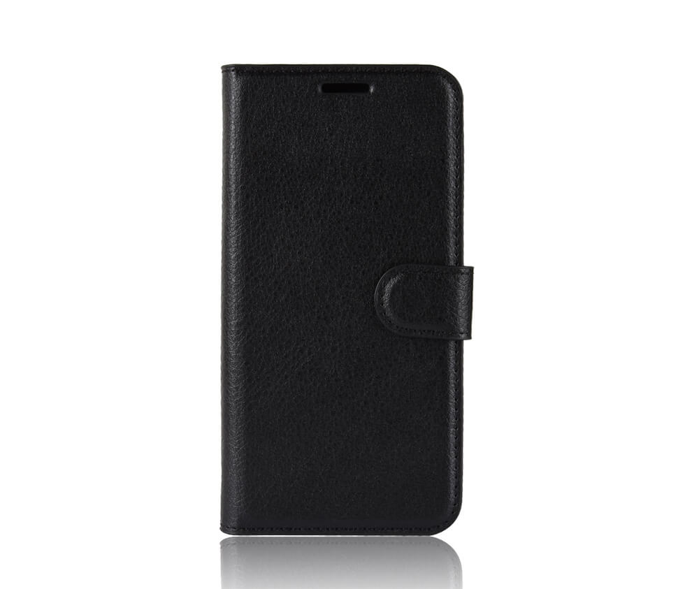 LITCHI LEATHER WALLET CASE for Galaxy Note 9#Colour_Black