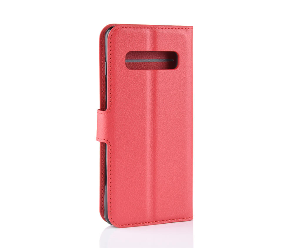 LITCHI LEATHER WALLET CASE for Galaxy Note 9#Colour_Red