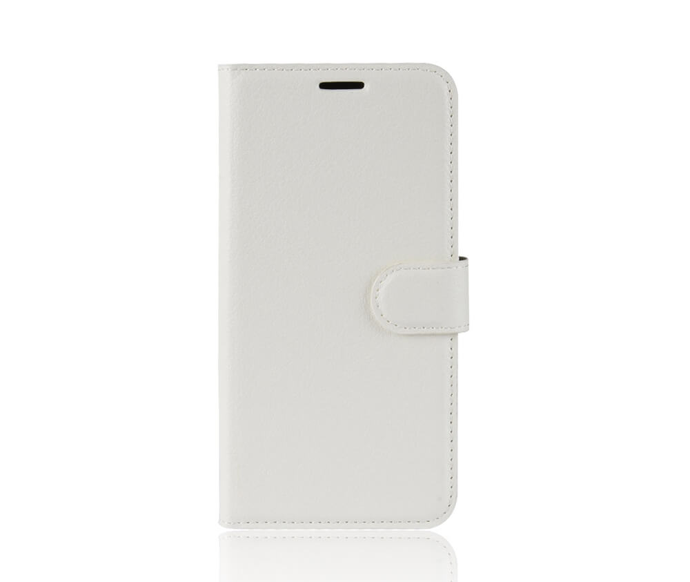 LITCHI LEATHER WALLET CASE for Galaxy Note 9#Colour_White