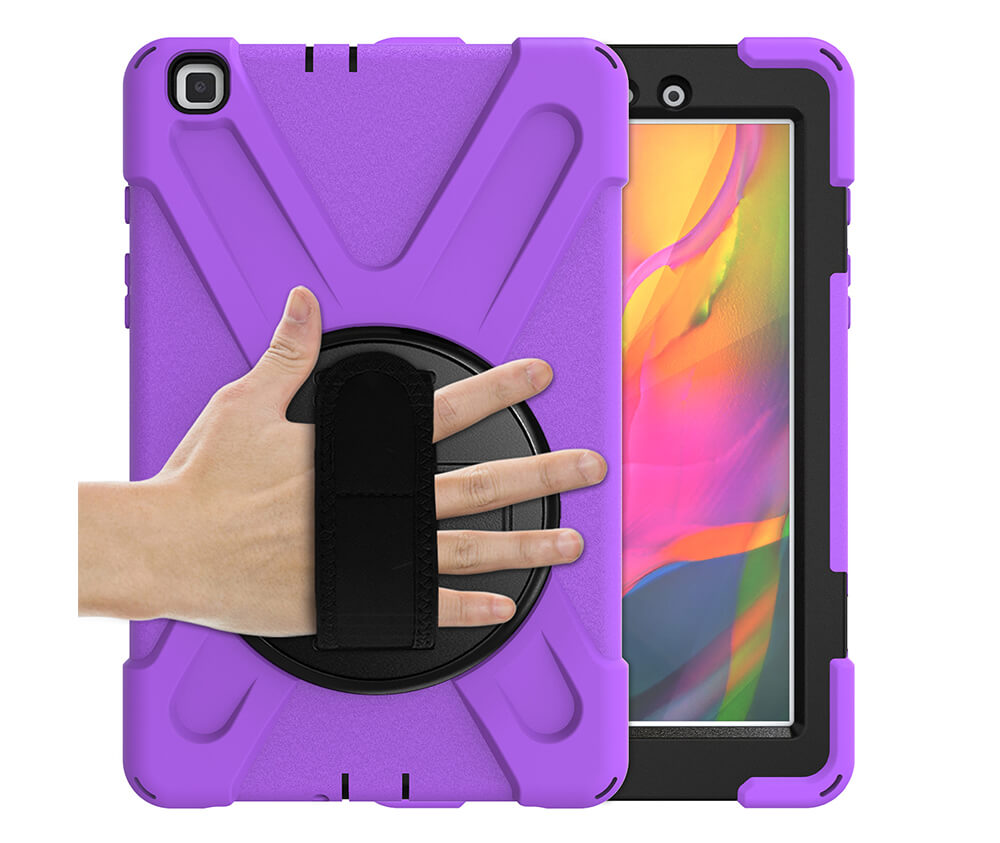 TRADIE CASE WITH SCREEN GUARD for Galaxy Tab 8#Colour_Purple