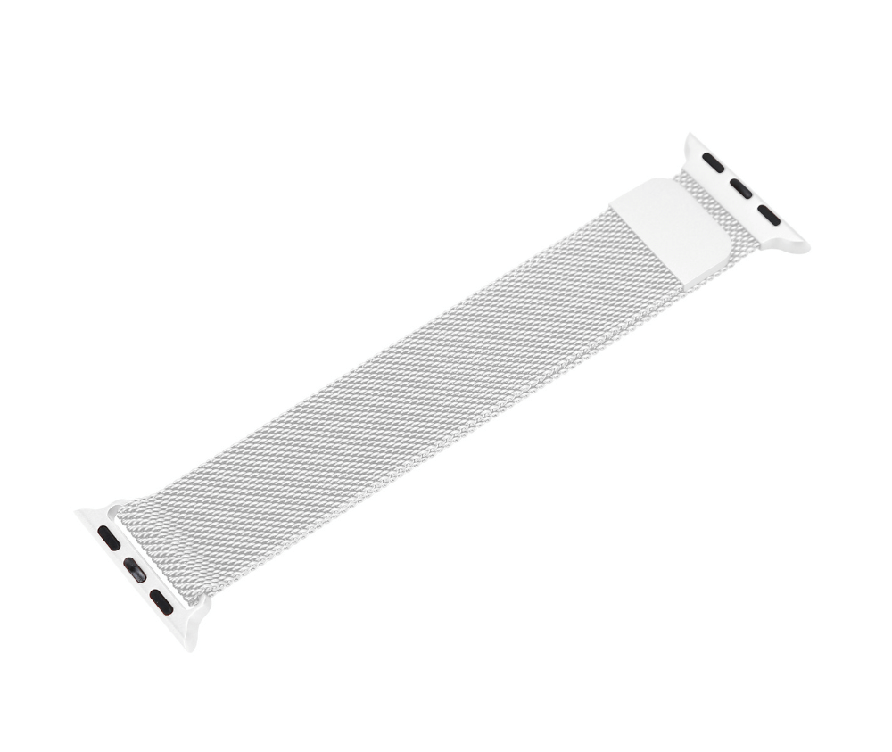 Stainless Steel Watch Band w/ Magnetic Close#Colour_Silver