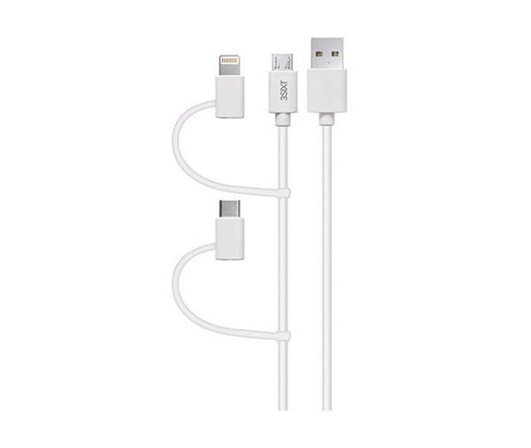 USB Cable to Lightning / Micro / Type C 1m