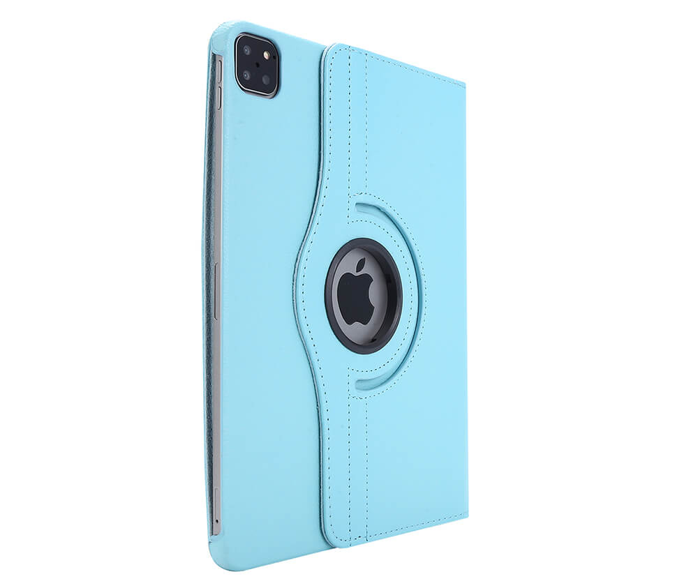 LITCHI LEATHER 360 ROTATIONAL CASE for iPad Pro 12.9 2020#Colour_Light Blue