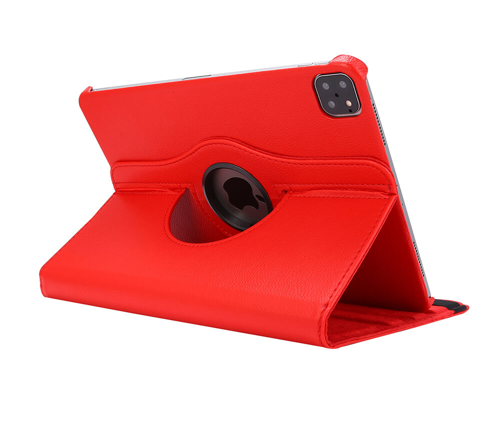 LITCHI LEATHER 360 ROTATIONAL CASE for iPad Pro 12.9 2020#Colour_Red