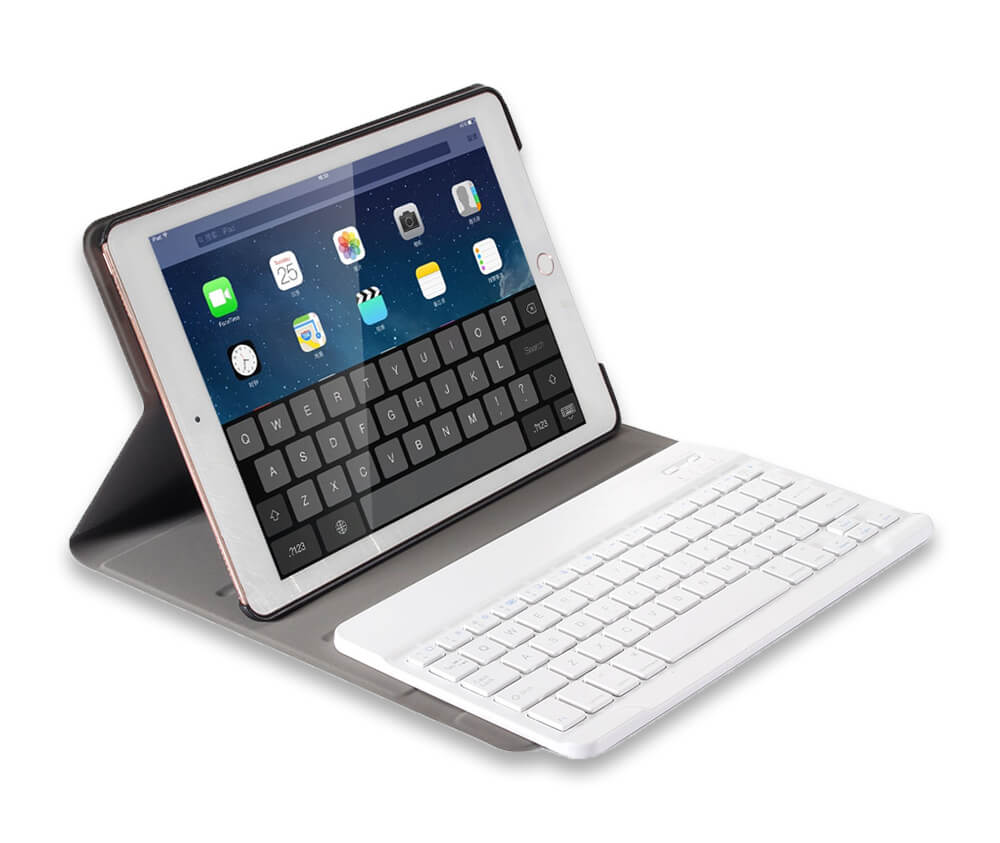 FOLIO BLUETOOTH CASE + KEYBOARD for iPad 9.7 2017 & iPad 9.7 2018#Colour_Gold