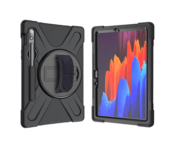 HEAVY DUTY RUGGED PROTECTION CASE for Galaxy Tab S7#Colour_Black