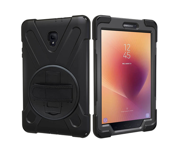 HEAVY DUTY RUGGED PROTECTION CASE for Galaxy Tab A 8.0 2017#Colour_Black