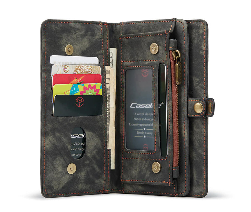 2-in-1 Detachable Vegan Leather Wallet Case