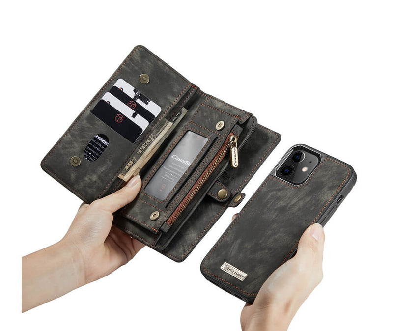 2-in-1 Detachable Suede Leather Wallet for iPhone 12 & 12 Pro