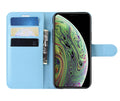 LITCHI LEATHER WALLET CASE for iPhone 11 Pro Max#Colour_Light Blue