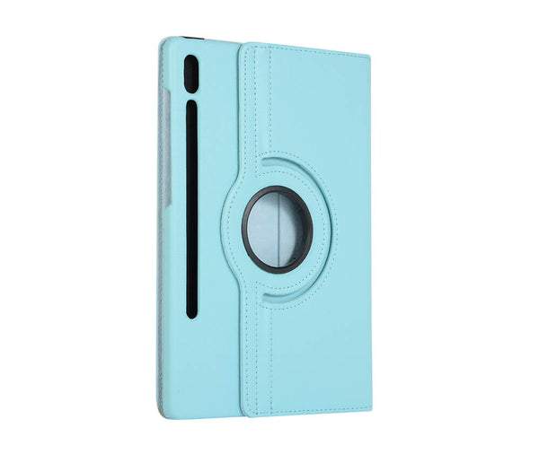 LITCHI LEATHER 360 ROTATIONAL CASE for Galaxy S6 Lite 10.4#Colour_Light Blue