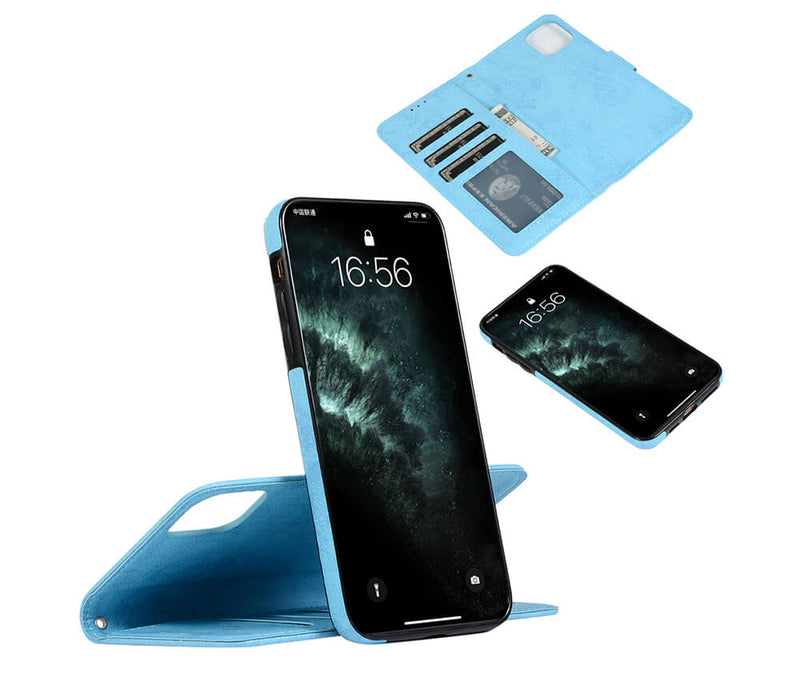 Protective 2in1 Magnetic Detachable 3 Card Wallet Case