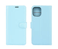 LITCHI LEATHER WALLET CASE for iPhone 12 Pro & 12 Max#Colour_Light Blue