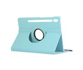 LITCHI LEATHER 360 ROTATIONAL CASE for Galaxy Tab S7#Colour_Light Blue