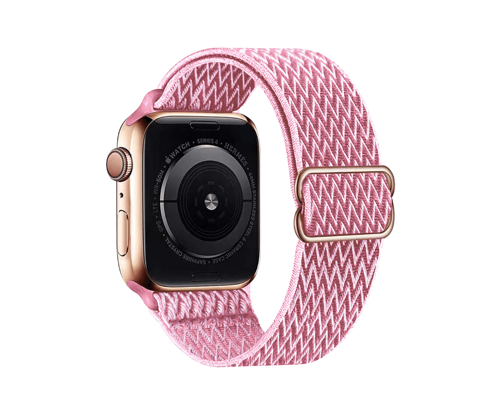 Braided Watch Band w/ Adjustable Buckle#Colour_Pink