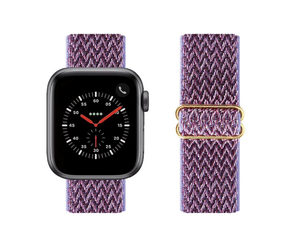 Braided Watch Band w/ Adjustable Buckle#Colour_Purple