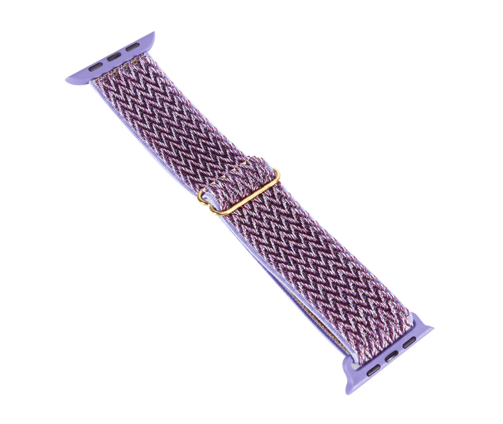 Braided Watch Band w/ Adjustable Buckle#Colour_Purple