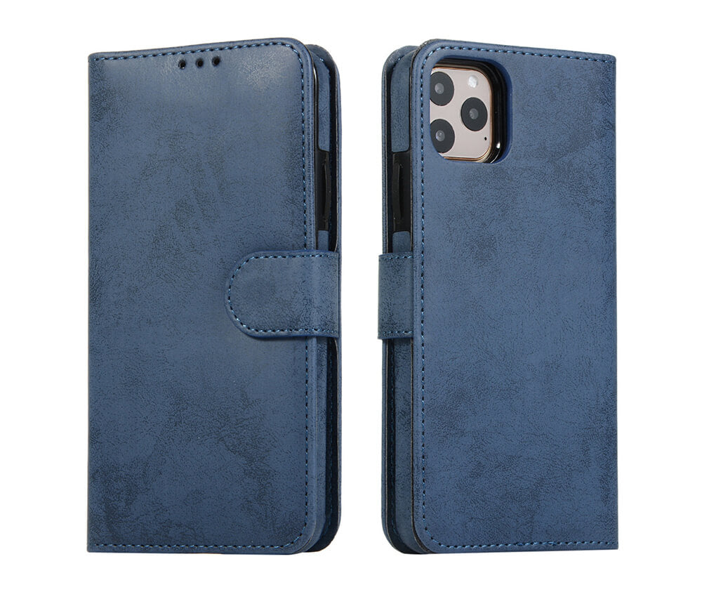 Protective 2in1 Magnetic Detachable 3 Card Wallet Case#Colour_Navy Blue