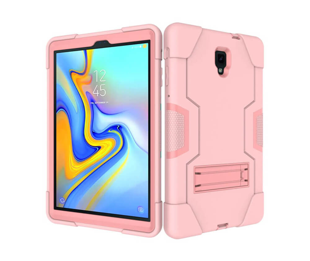 HEAVY DUTY RUGGED PROTECTION CASE W/ SCREEN GUARD for Tab A 10.5#Colour_Pink