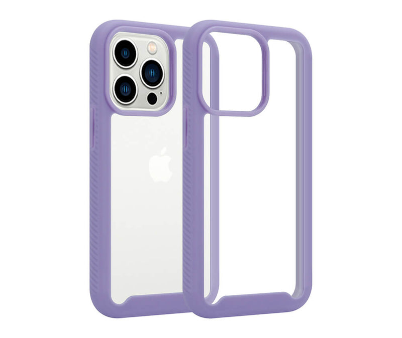 Double Layer Rugged Protection Grip Case w/ Clear Back