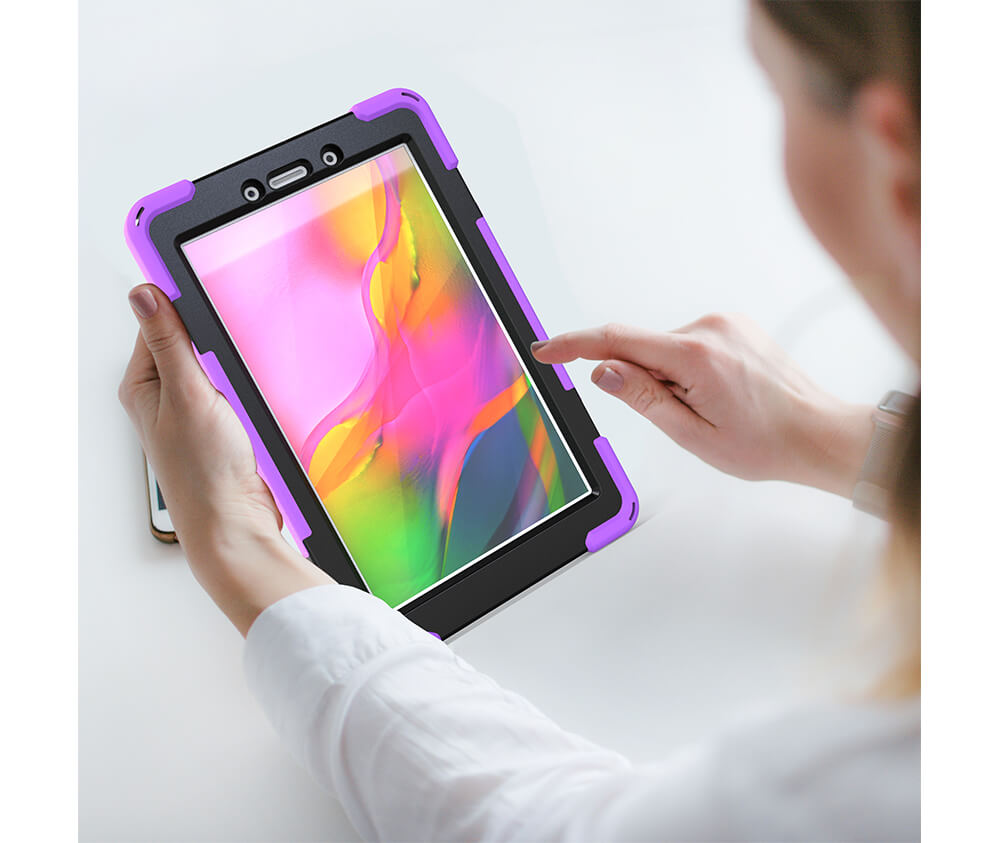 TRADIE CASE WITH SCREEN GUARD for Galaxy Tab 8#Colour_Purple