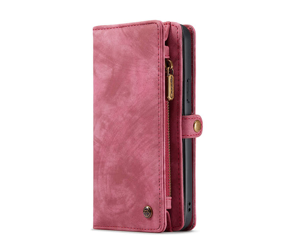 2-in-1 Detachable Vegan Leather Wallet Case#Colour_Red